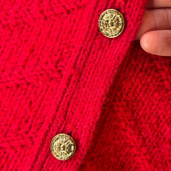VTG 80s Pendleton Cardigan 100% Virgin Wool Made In USA Red Womens Medium - Picture 5 of 7